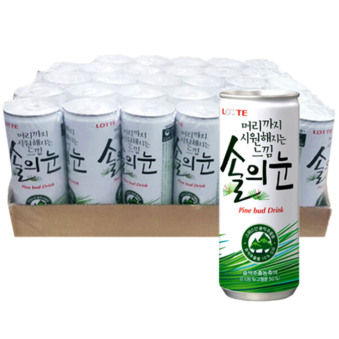 롯데칠성음료 머리까지 시원해지는 느낌 솔의눈, 240ml, 30개