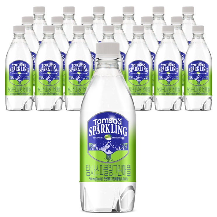  쿠팡 브랜드 - 탐사 시그니처 스파클링 그린애플 탄산음료, 500ml, 20개
