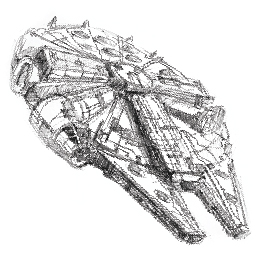볼펜으로 그린 " 스타워즈 밀레니엄 팔콘 " / Drawing with ballpoint pen " Starwars Millennium Falcon "