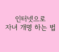  인터넷으로 개명신청 하는 법 공유합니다. ( 인터넷개명, 전자개명, 자녀개명 )
