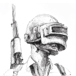 볼펜으로 그린 " 배틀그라운드 " / Drawing with ballpoint pen " Battlegrounds Character "