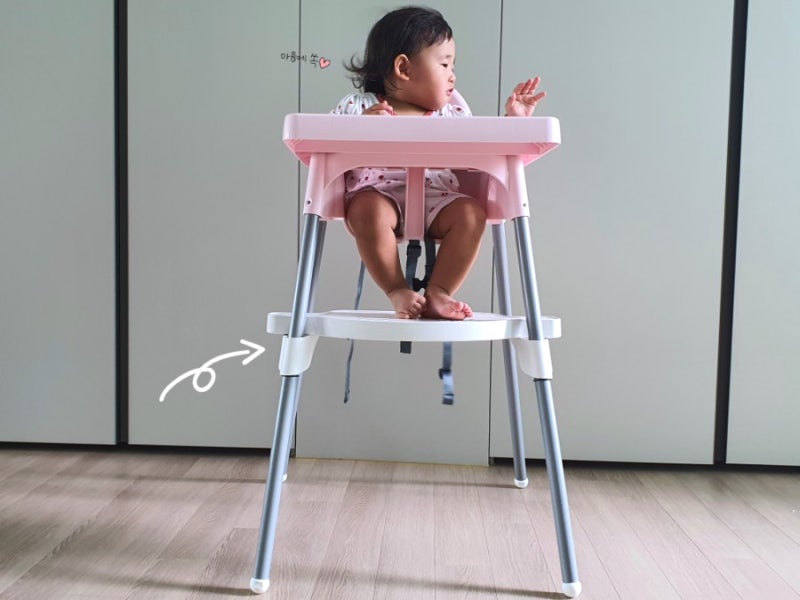 아기식탁의자 발판 이케아하이체어에 딱이야 !