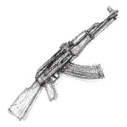 볼펜으로 그린 " AK 돌격 소총 " / Drawing with ballpoint pen " AK assault rifle "