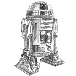 볼펜으로 그린 " 스타워즈 알투디투 " / Drawing with ballpoint pen " Starwars R2D2 "