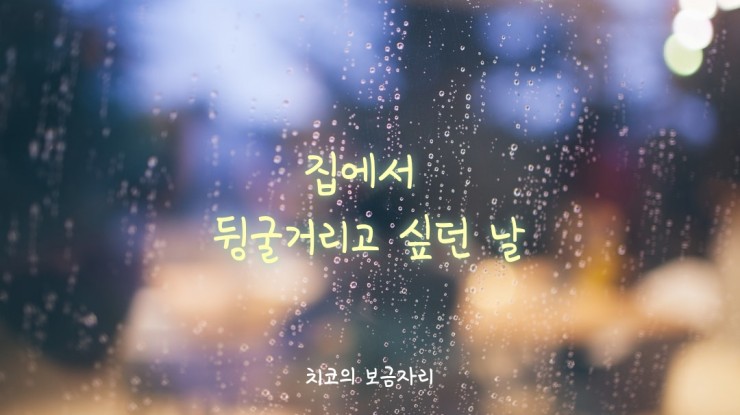  집에서 뒹굴거리고 싶던 날
