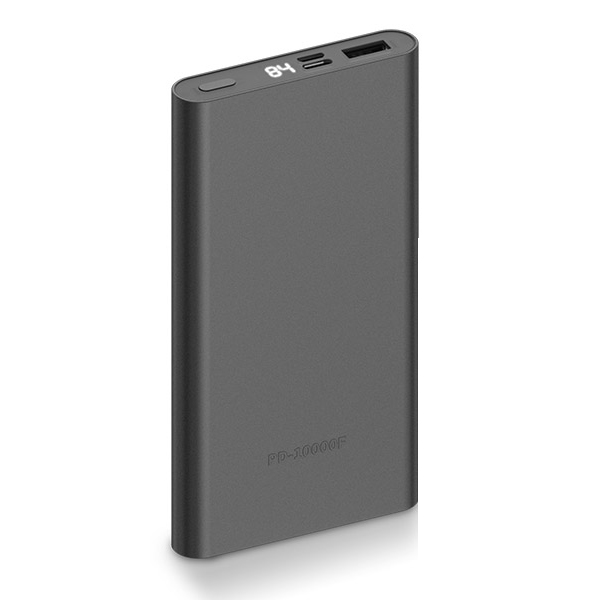  포엘지 급속 QC3.0 10000mAh 메탈 보조배터리 디지털 잔량표시, LGT-PPB02, 다크그레이