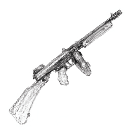 볼펜으로 그린 " 톰슨 기관단총 " / Drawing with ballpoint pen " Tommy Gun "