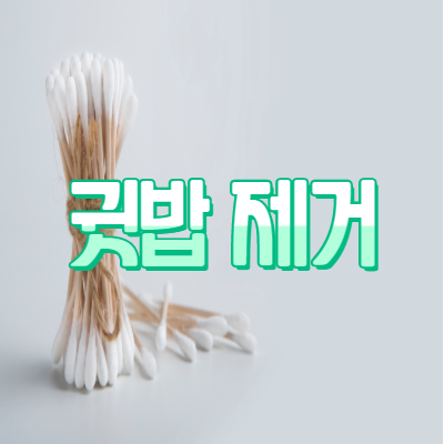  귓밥 제거 시원하고 깨끗하게
