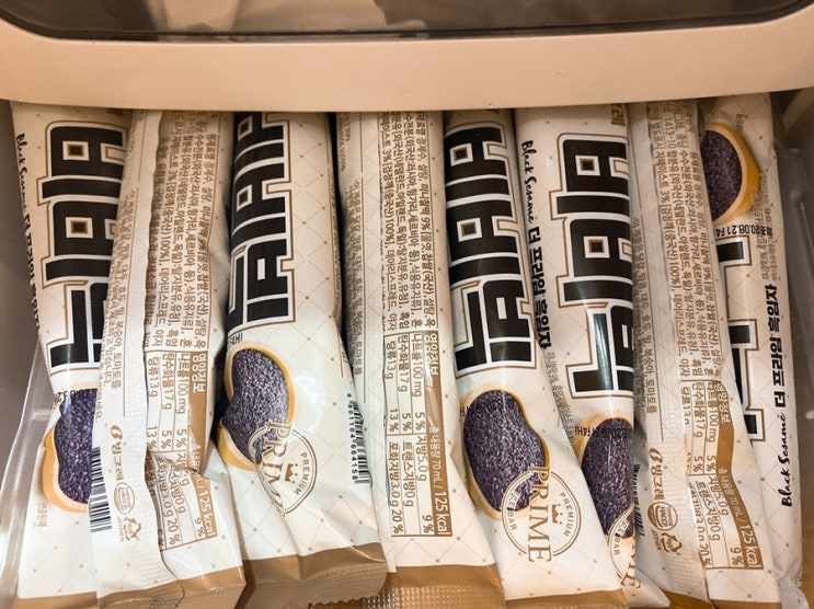 빙그레 비비빅 더 프라임 흑임자 아이스크림 빙그레 비비빅 더 프라임 흑임자 아이스크림