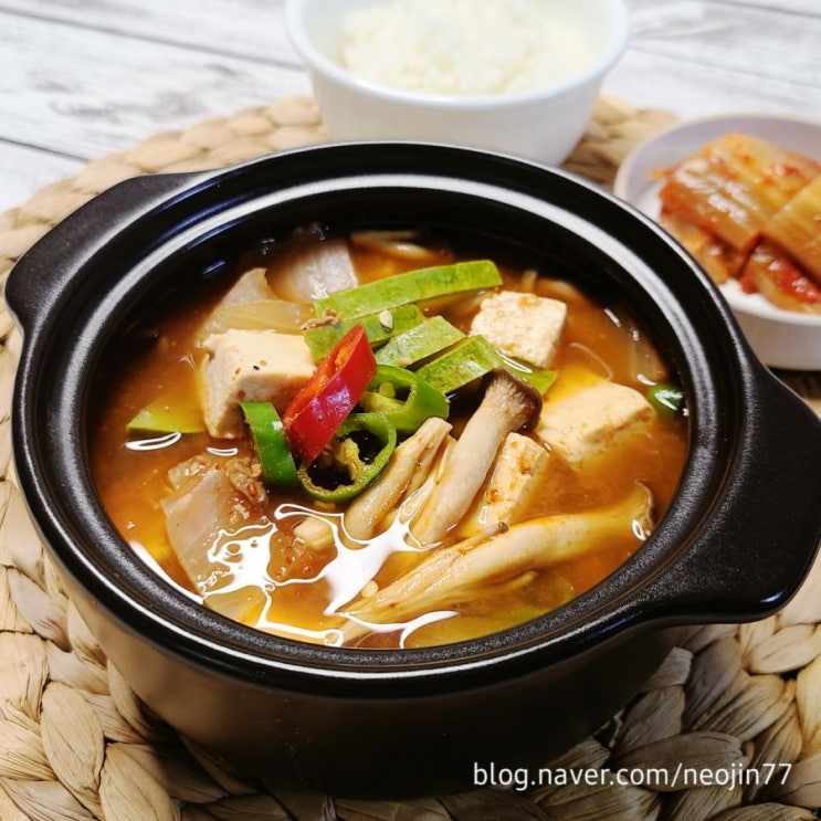 Jinny's집밥레시피 된장찌개 끓이는 법 멸치육수 없을 때 간단하게 보글보글