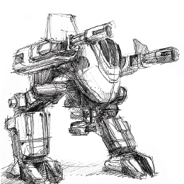 볼펜으로 그린 " 스타크래프트 골리앗 " / Drawing with ballpoint pen " Starcraft Goliath "