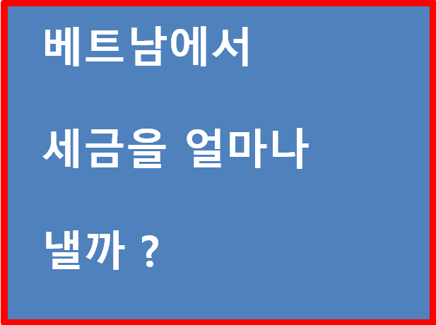  기회의 땅 베트남에서 돈을 벌면 세금은 얼마나 낼까 ?