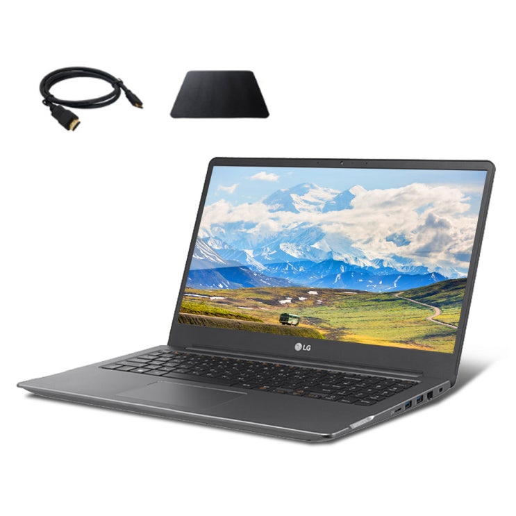  LG전자 울트라기어 노트북 15U70N-PR56K (i5-10210U 39.6cm GTX 1050) + HDMI 2.0 케이블 + 마우스 패드, NVMe 256GB, 8GB, WI