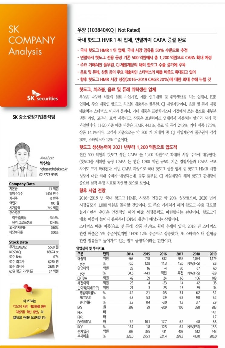 국내 1등 핫도그 기업 직접 제품 탐방기(feat.우양)(20.09.03)
