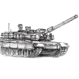 볼펜으로 그린 " K-2 흑표 전차 " / Drawing with ballpoint pen " Korea K-2 Black Panther Tank "