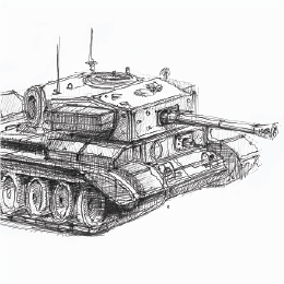볼펜으로 그린 " 영국 A27M 크롬웰 전차 " / Drawing with ballpoint pen " A27M Cromwell Tank "