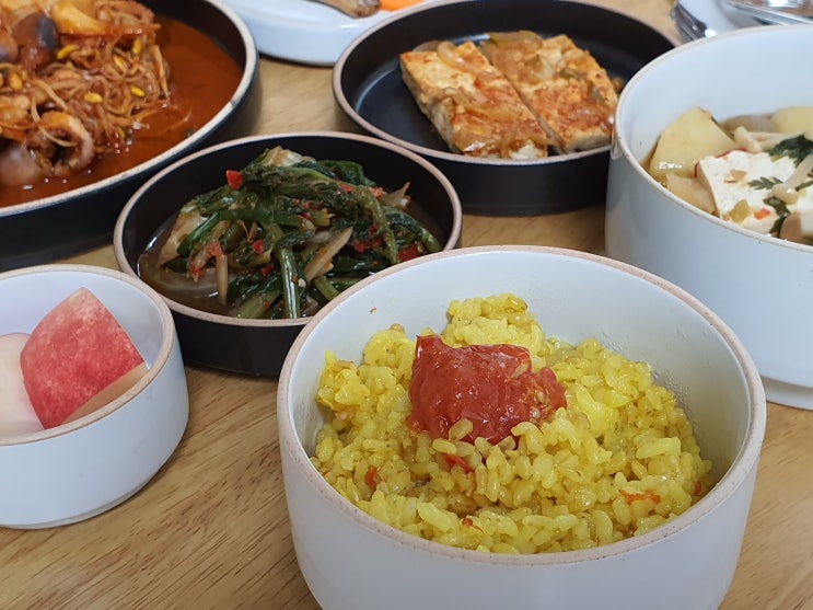 [신혼부부의 요리]강황 토마토밥 만들기