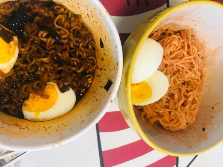  짜파구리와 진비빔면  후기