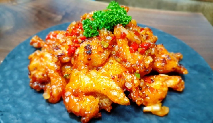  칠리새우 만들기