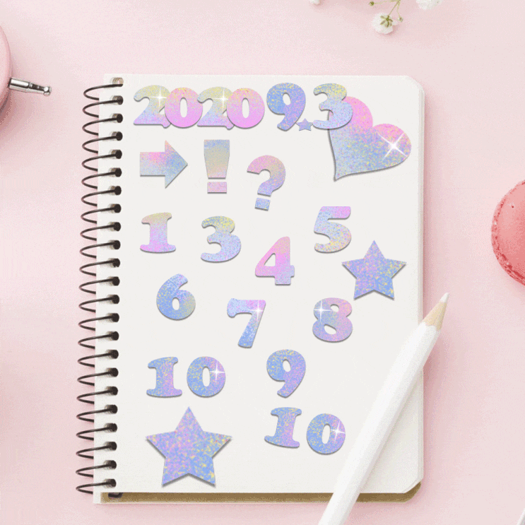  [ʟᴀғʀᴇᴢʟᴇʏ] 아이패드 굿노트스티커 | 숫자스티커[굿노트 무료스티커 공유]_11 | 굿노트 무지개 스티커!
