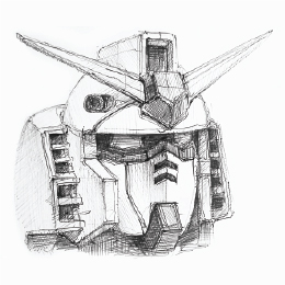 볼펜으로 그린 " 기동전사 건담 " / Drawing with ballpoint pen " Mobile Suit Gundam "