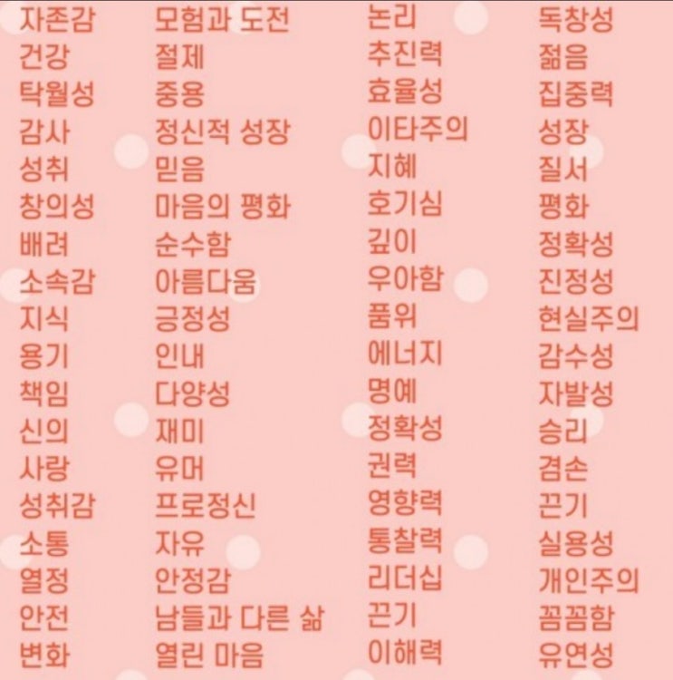  2020년 가치 찾기 릴레이! 나에게 중요한 가치란?