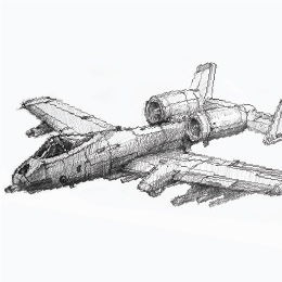 볼펜으로 그린 " A-10 썬더볼트 2 " / Drawing with ballpoint pen " A-10 Thunderbolt 2 "