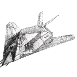 볼펜으로 그린 " 록히드 F-117 나이트호크 " / Drawing with ballpoint pen " Lockheed F-117 Nighthawk "