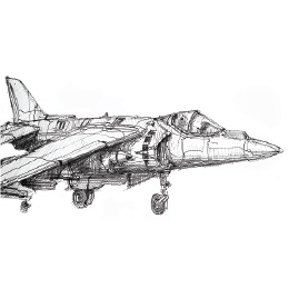 볼펜으로 그린 " AV-8B 해리어 " / Drawing with ballpoint pen " AV-8B Harrier "