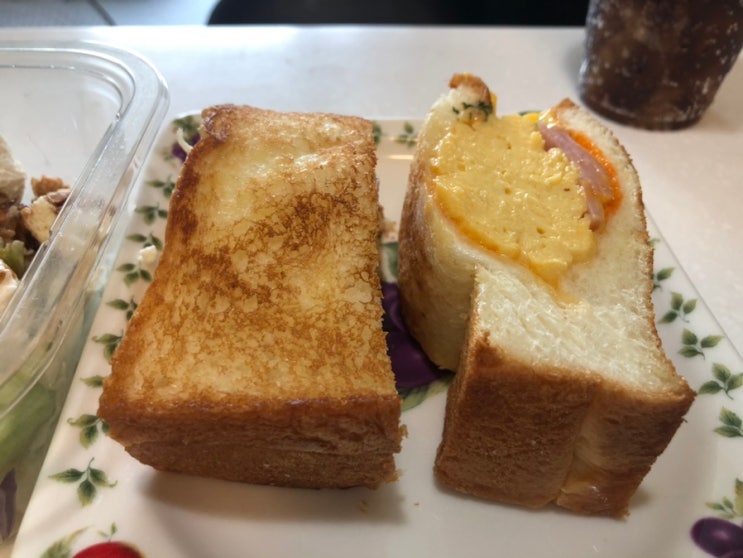  [정자동맛집]카페 에그드랍에서 브런치 햄에그 샌드위치랑 리코타그래놀라샐러드 JMT