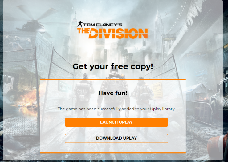 9월7일 까지 (무료배포)네요..와우 ~tom clancy's the division 9월7일 까지 (무료배포)네요..와우 ~tom clancy's the division