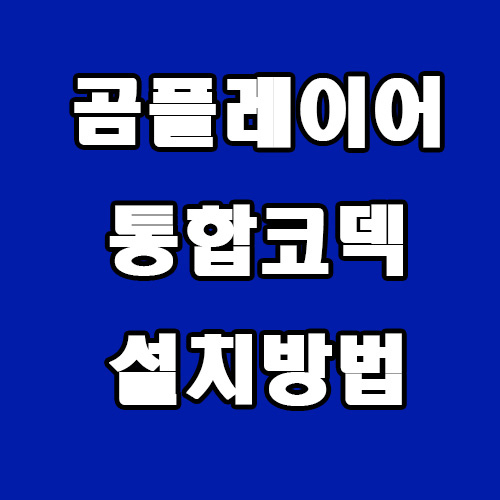  곰플레이어 통합 코덱 설치