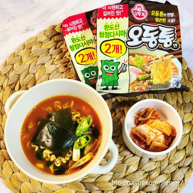 오뚜기 오동통면 한정판 완도 다시마2개 정식출시 시원한 국물맛 업그레이드~ 오뚜기 오동통면 한정판 완도 다시마2개 정식출시 시원한 국물맛 업그레이드~