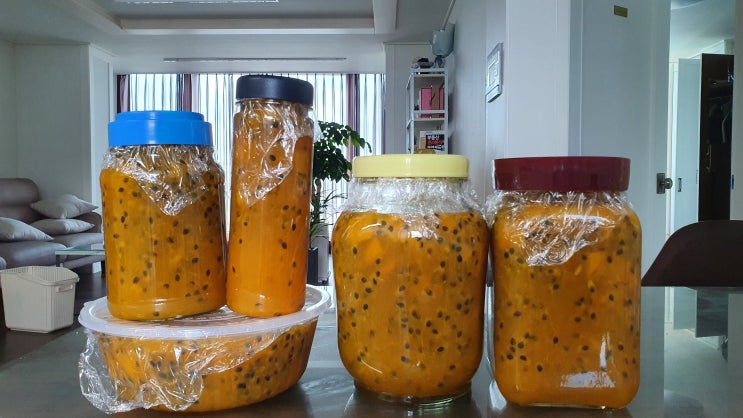  집에서 살 덜 찌는 망고 패션후르츠청 백향과청 만들기 [with 자일로스 설탕]
