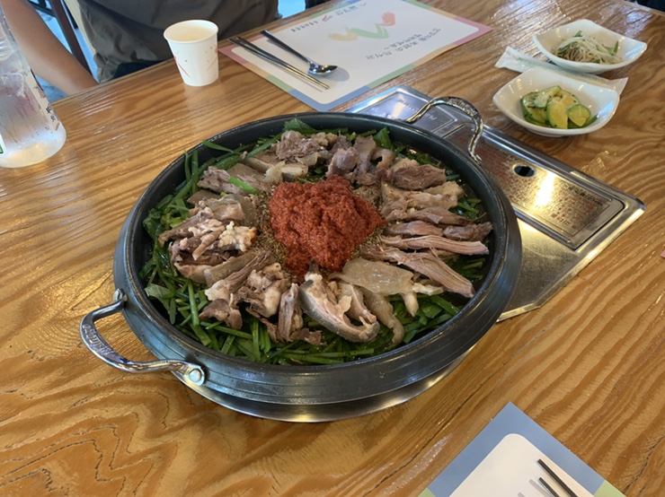  부모님 원기회복음식 - 흑염소전문점 금강산 흑염소 전골 먹고 옴