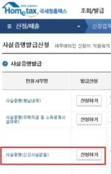  소득없음 사실증명원 발급 어렵지않아요