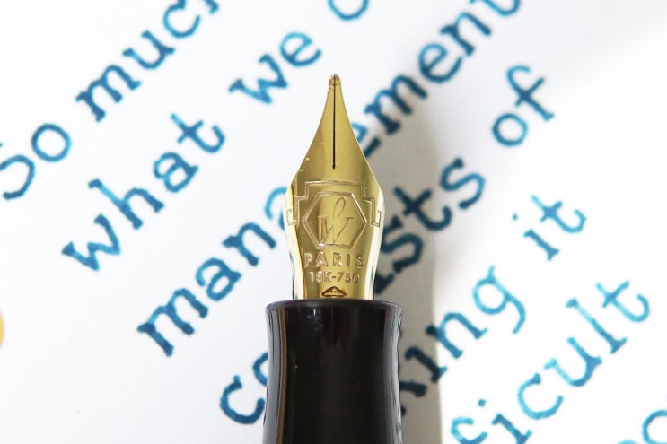  Making it difficult (Waterman Charleston Black GT M nib, Typewriter style)