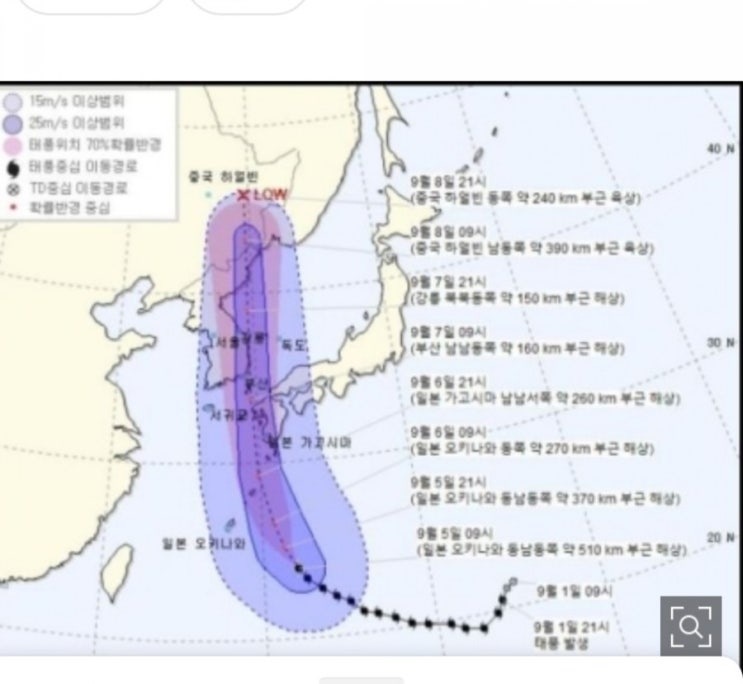  [초강력] 태풍10호  하이선이 온다 합니다!