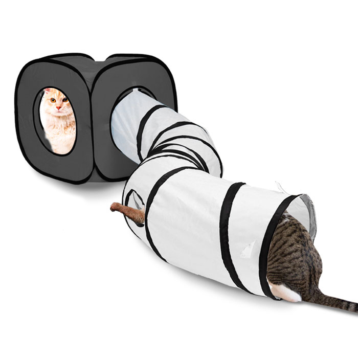  딩동펫 고양이 큐브 터널하우스, 그레이, 1개