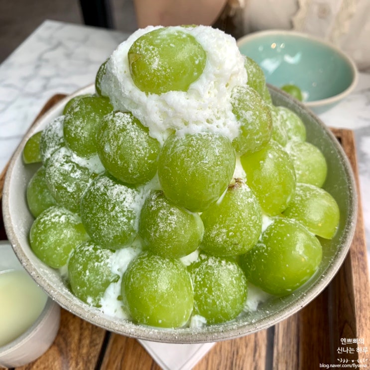  합정 카페 :: 스케줄합정_샤인머스캣 빙수, 스케줄청담과 가격비교