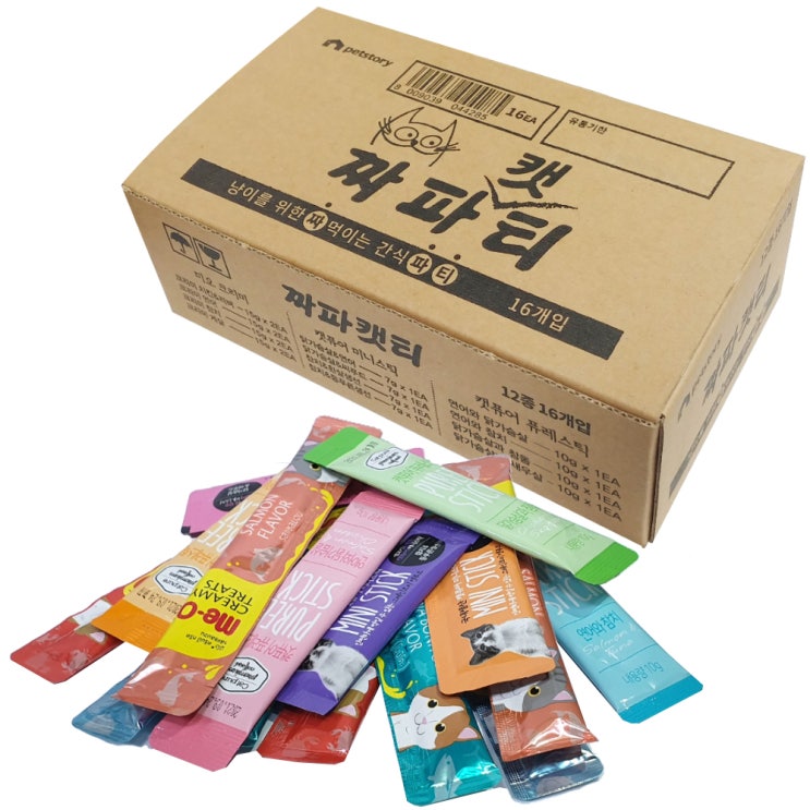  짜파캣티 고양이 간식 세트, 1세트