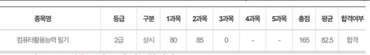  [자격증] 일주일 독학하고 컴퓨터활용능력 필기 2급 합격