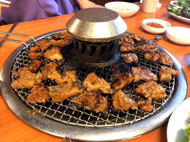  합정 양화정 숯불갈비에서 한돈 돼지갈비 먹기