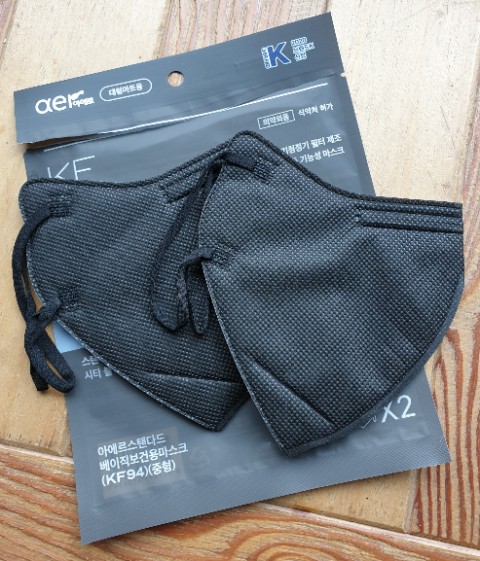  KF94 아에르 스탠다드핏 마스크 시티블랙 M(중형) 후기 _ 새 부리형