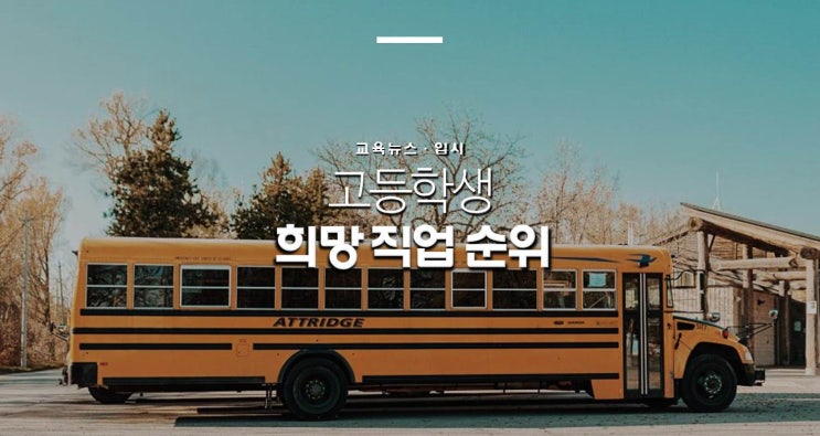  초등 중등 고등학생 희망 직업 순위 (부제: 유망 직업 / 진로교육 현황조사)
