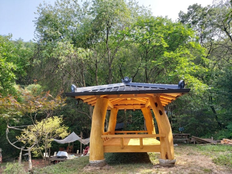  경기도 남양주시 운길산 체험농장 4200x2400 대형 원두막 설치 원두막 제작