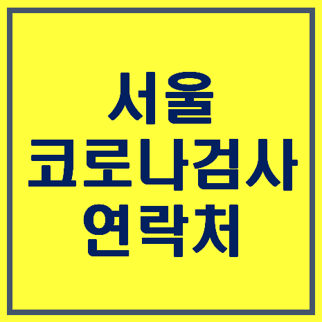서울 선별진료소 운영시간 및 연락처 최신 현황