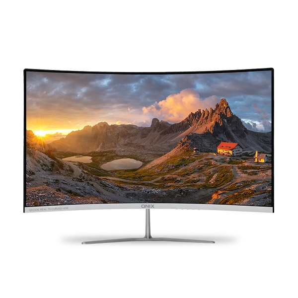  큐닉스 60.5cm FHD 리얼 75 커브드 모니터, QX243C(무결점)