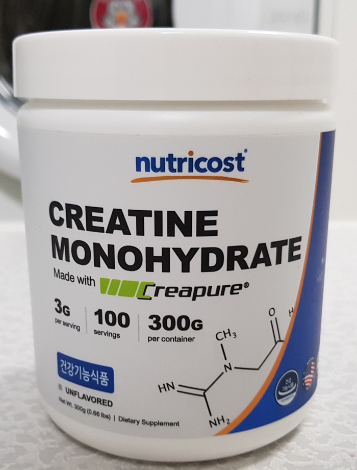  nutricost의 creatine monohydrate(크레아틴 모노 하이드레이트)