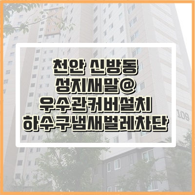  천안 우수관냄새차단 하수구벌레까지 막아드려요.
